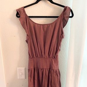 Free People Linen Purple Backless Dress
